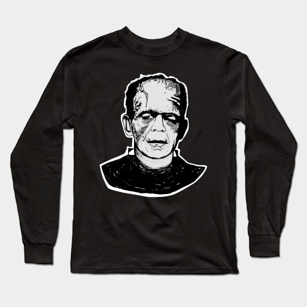 Frankenstein's Monster Version 2 Long Sleeve T-Shirt by attackofthegiantants